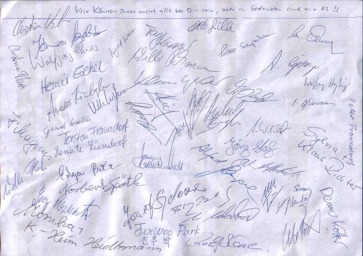 Unterschriften Unterschriften