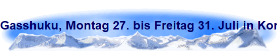 Gasshuku, Montag 27. bis Freitag 31. Juli in Konstanz am Bodensee.