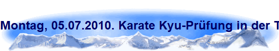 Montag, 05.07.2010. Karate Kyu-Prfung in der TH Von-Bodelschwingh-Str. 6 Prflinge.