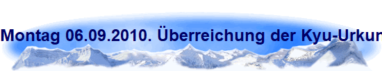Montag 06.09.2010. berreichung der Kyu-Urkunden und Psse in der WBG Sporthalle Kln-Hhenhaus.