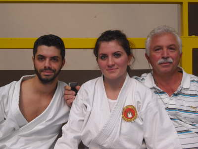 Freitag 25. & Samstag 26.09.09. Karate Lehrgang mit Sensei Ochi in Hennef. Alev Korkmaz legt die Prfung zum 1. Dan ab.